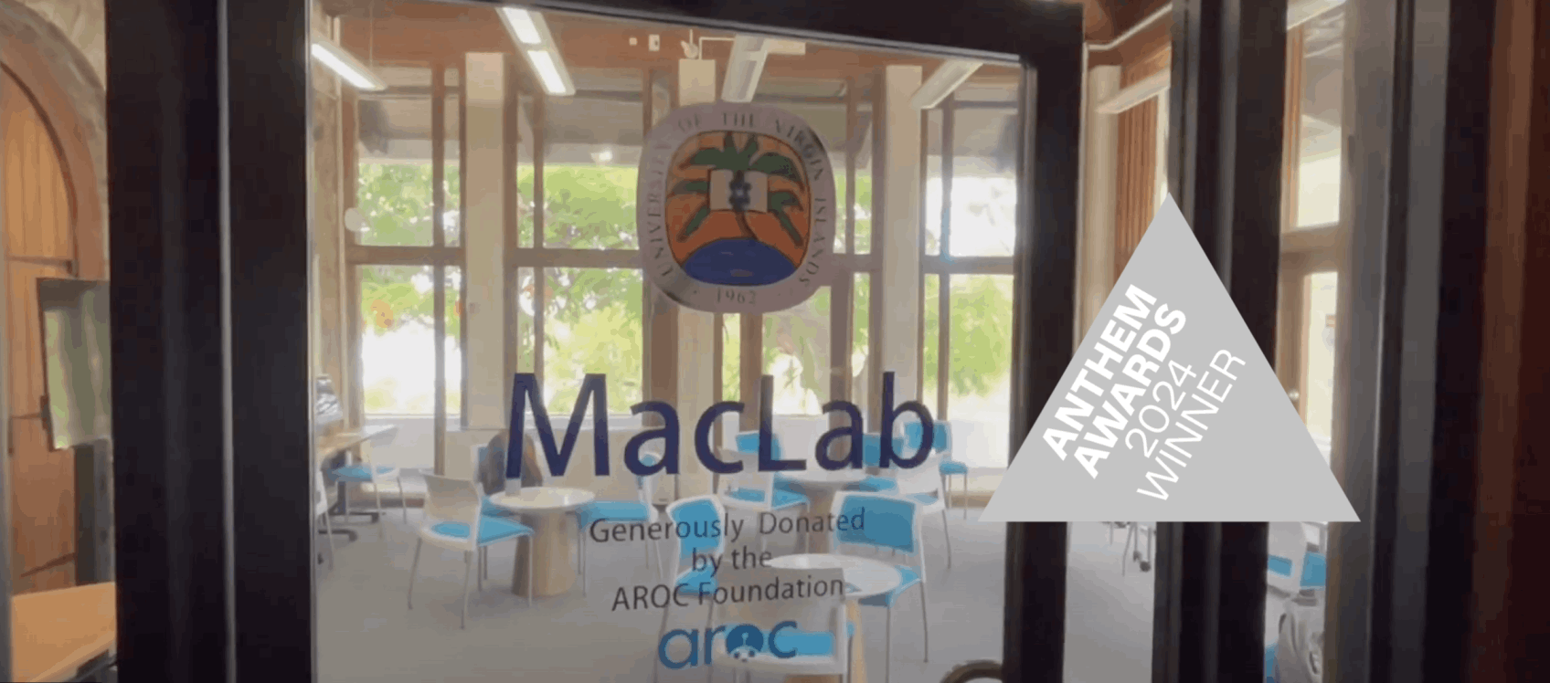 University of the Virgin Islands Mac Lab with a 2024 Anthem Awards winner mark